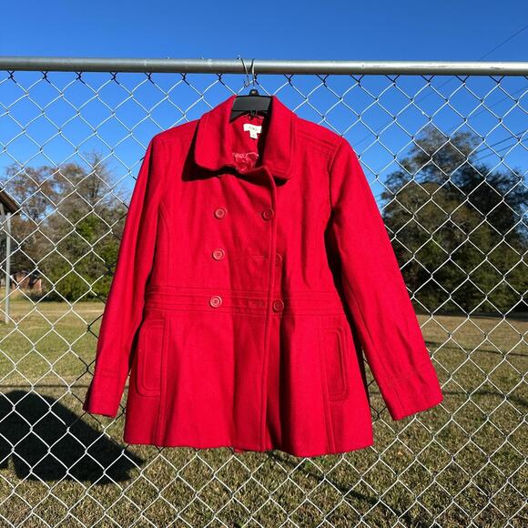 Glamour Red Peacoat/Jacket - Picture 1 of 9